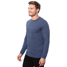 Threadfast T3001 Epic Unisex CVC Long Sleeve T-Shirt - Heather Navy