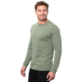Threadfast T3001 Epic Unisex CVC Long Sleeve T-Shirt - Heather Military Green