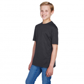 Team 365 TT11HY Youth Sonic Heather Performance T-Shirt - Black Heather