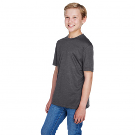 Team 365 TT11HY Youth Sonic Heather Performance T-Shirt - Dark Grey Heather