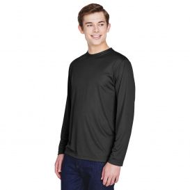 Team 365 TT11L Men\'s Zone Performance Long Sleeve T-Shirt - Black