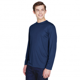 Team 365 TT11L Men\'s Zone Performance Long Sleeve T-Shirt - Sport Dark Navy