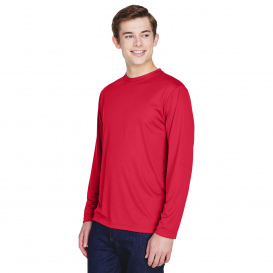 Team 365 TT11L Men\'s Zone Performance Long Sleeve T-Shirt - Sport Red