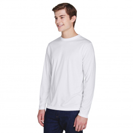 Team 365 TT11L Men\'s Zone Performance Long Sleeve T-Shirt - White