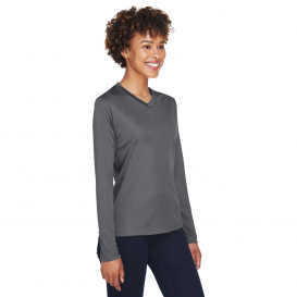 Team 365 TT11WL Ladies Zone Performance Long Sleeve T-Shirt - Sport Graphite
