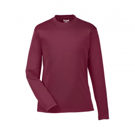 Team 365 TT11YL Youth Zone Performance Long Sleeve T-Shirt - Sport Maroon