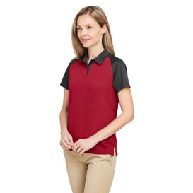 Team 365 TT21CW Ladies Command Snag Protection Colorblock Polo - Sport Red/Black