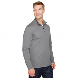 Team 365 TT31H Men's Zone Sonic Heather Performance Quarter-Zip - Dark Grey Heather