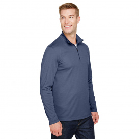 Team 365 TT31H Men's Zone Sonic Heather Performance Quarter-Zip - Sport Dark Navy Heather
