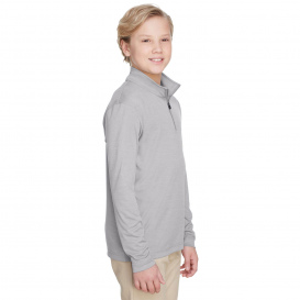 Team 365 TT31HY Youth Zone Sonic Heather Performance Quarter-Zip - Athletic Heather