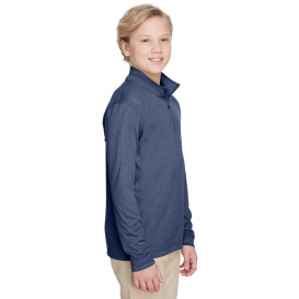 Team 365 TT31HY Youth Zone Sonic Heather Performance Quarter-Zip - Sport Dark Navy Heather