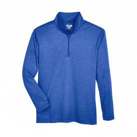 Team 365 TT31HY Youth Zone Sonic Heather Performance Quarter-Zip - Sport Royal Heather