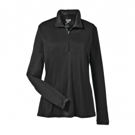 Team 365 TT31W Ladies Zone Performance Quarter-Zip - Black