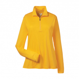 Team 365 TT31W Ladies Zone Performance Quarter-Zip - Sport Athletic Gold