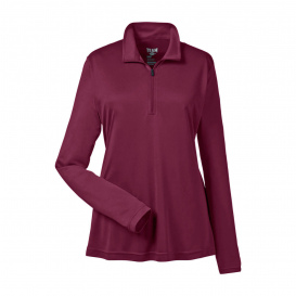 Team 365 TT31W Ladies Zone Performance Quarter-Zip - Sport Maroon