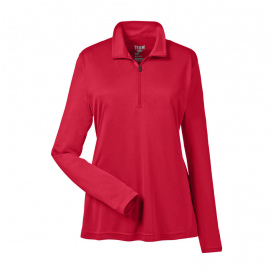 Team 365 TT31W Ladies Zone Performance Quarter-Zip - Sport Red