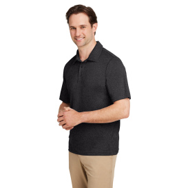 Team 365 TT51H Men\'s Zone Sonic Heather Performance Polo - Black Heather