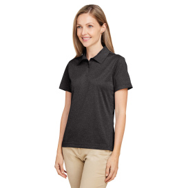 Team 365 TT51HW Ladies Zone Sonic Heather Performance Polo - Black Heather