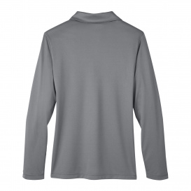 Team 365 TT51LW Ladies Zone Performance Long Sleeve Polo - Sport Graphite