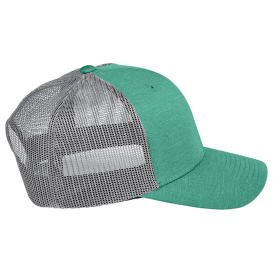 Team 365 TT802 Yupoong Adult Zone Sonic Heather Trucker Cap - Sport Forest Heather/Sport Graphite