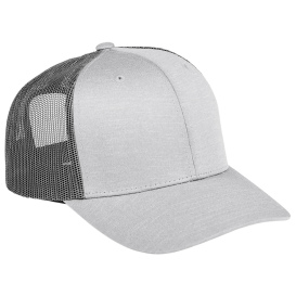 Team 365 TT802Y Youth Zone Sonic Heather Trucker Cap by Yupoong - Athletic Heather/Sport Graphite