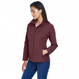 Team 365 TT80W Ladies Leader Soft Shell Jacket - Sport Dark Maroon