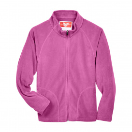 Team 365 TT90Y Youth Campus Microfleece Jacket - Sport Charity Pink