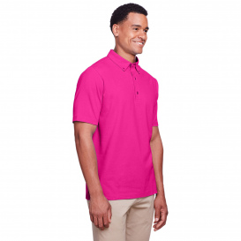 UltraClub UC105 Men\'s Lakeshore Stretch Cotton Performance Polo - Heliconia