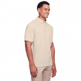 UltraClub UC105 Men\'s Lakeshore Stretch Cotton Performance Polo - Stone