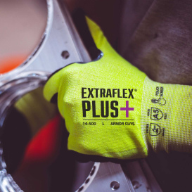 Armor Guys 14-500 Extraflex Plus Hi-Vis Nitrile Coated Gloves - A5 Liner