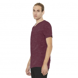 Bella + Canvas BC3005 Unisex Jersey Short Sleeve V-Neck Tee - Maroon Marble
