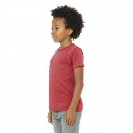 Bella + Canvas BC3413Y Youth Triblend Short Sleeve Tee - Red Triblend