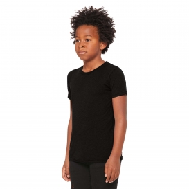 Bella + Canvas BC3413Y Youth Triblend Short Sleeve Tee - Solid Black Triblend