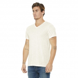 Bella + Canvas BC3415 Unisex Triblend Short Sleeve V-Neck Tee - Oatmeal Triblend
