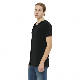 Bella + Canvas BC3415 Unisex Triblend Short Sleeve V-Neck Tee - Solid Black Triblend