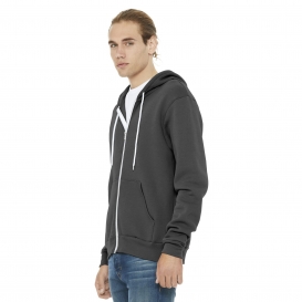 Bella + Canvas BC3739 Unisex Sponge Fleece Full-Zip Hoodie - Asphalt