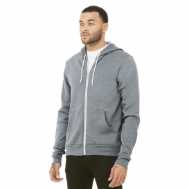 Bella + Canvas BC3739 Unisex Sponge Fleece Full-Zip Hoodie - Athletic Heather