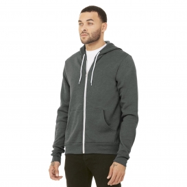Bella + Canvas BC3739 Unisex Sponge Fleece Full-Zip Hoodie - Deep Heather