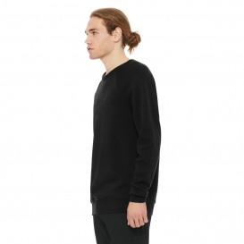 Bella + Canvas BC3901 Unisex Sponge Fleece Raglan Sweatshirt - Black