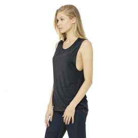Bella + Canvas BC8803 Women\'s Flowy Scoop Muscle Tank - Dark Grey Heather