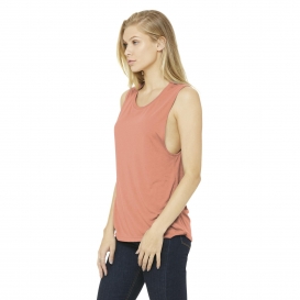 Bella + Canvas BC8803 Women's Flowy Scoop Muscle Tank - Sunset
