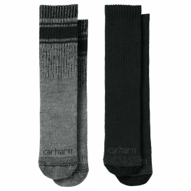 Carhartt CTSC1054 Heavyweight Crew Socks (4-Pack) - Assorted Black/Charcoal
