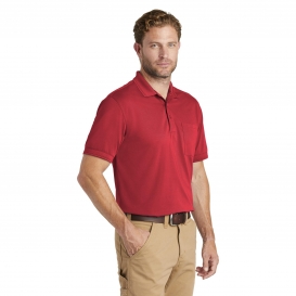 CornerStone CS4020P Industrial Snag-Proof Pique Pocket Polo - Red