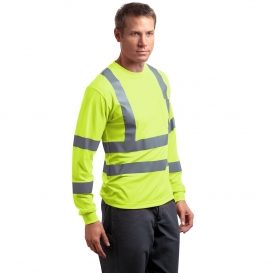 CornerStone CS409 Type R Class 3 Long Sleeve Safety T-Shirt - Yellow/Lime
