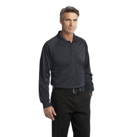 CornerStone CS410LS Select Long Sleeve Snag-Proof Tactical Polo - Charcoal