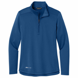 Eddie Bauer EB2370 Ladies Smooth Mid Layer Fleece 1/2-Zip - Cobalt Blue