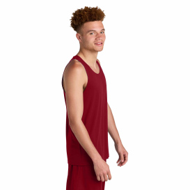 Sport-Tek ST551 PosiCharge Competitor Rev Tank - Deep Red/White