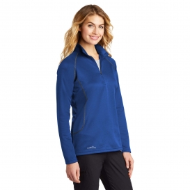 Eddie Bauer EB237 Ladies Smooth Fleece 1/2-Zip - Cobalt Blue