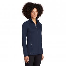Eddie Bauer EB247 Ladies Smooth Fleece Base Layer Full-Zip - River Blue