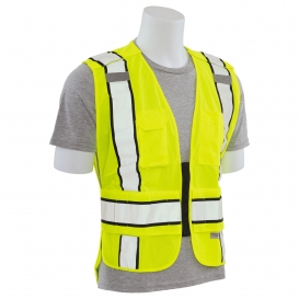 ERB by Delta Plus S368 Type P Class 2 Solid Adjustable Breakaway Public Safety Vest - Yellow/Lime